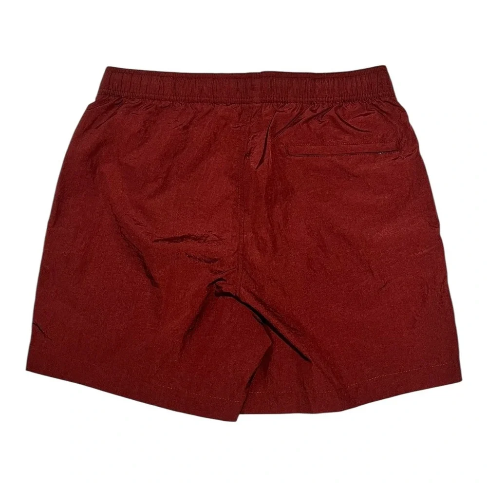 Onia Men's‎ Medium Burgundy Swim Trunks Lined Elastic Waist Drawstring